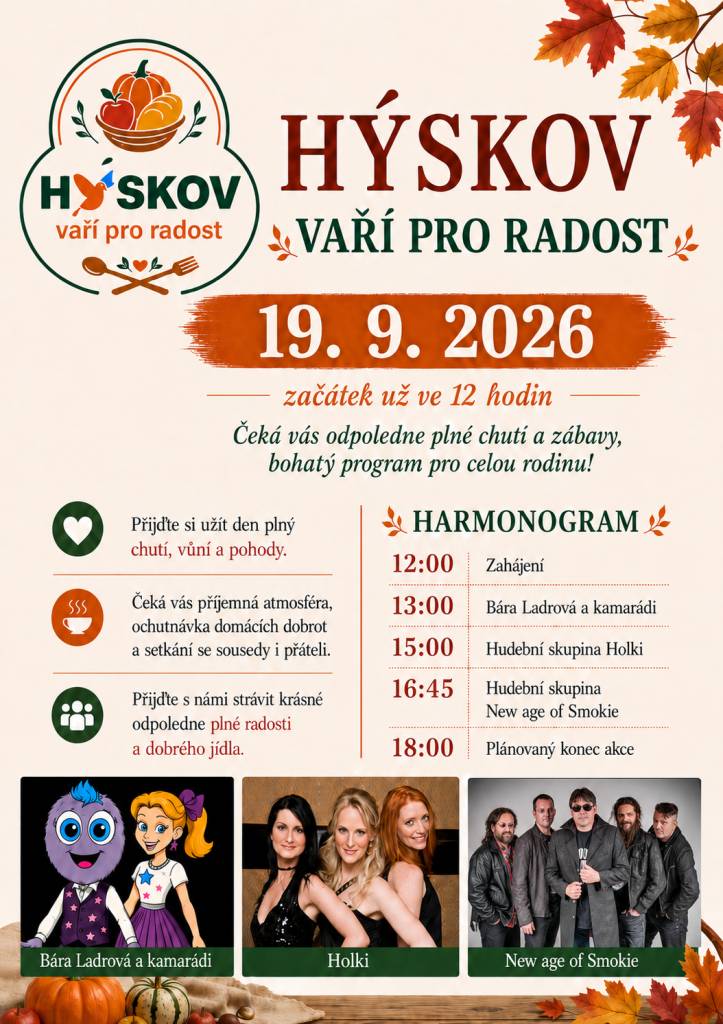 Odpoledne plné chutí a zábavy, bohatý program pro celou rodinu.