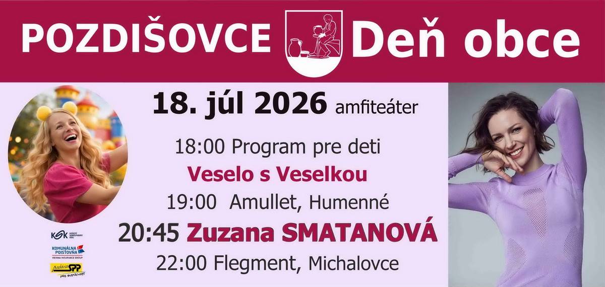 Pozývame Vás na oslavy Dňa obce Pozdišovce