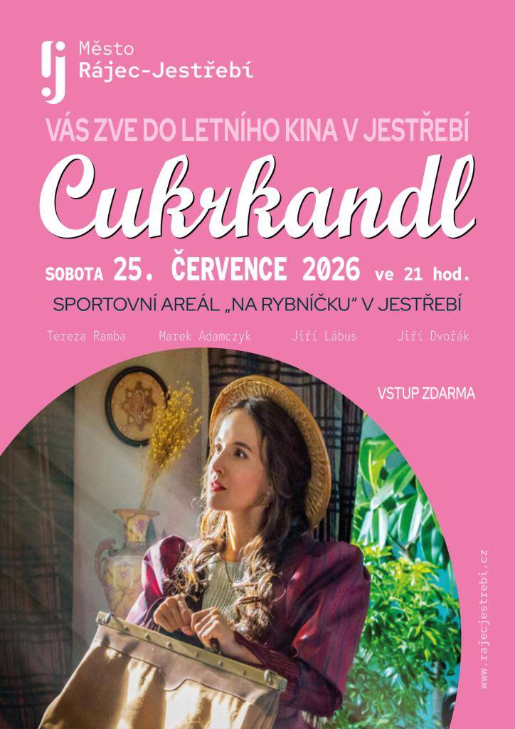Město Rájec-Jestřebí Vás srdečně zve na promítání českého filmu CUKRKANDL do Jestřebí.     Rodinný  Dobrodružný  Česko / Slovensko  2025  115 mi