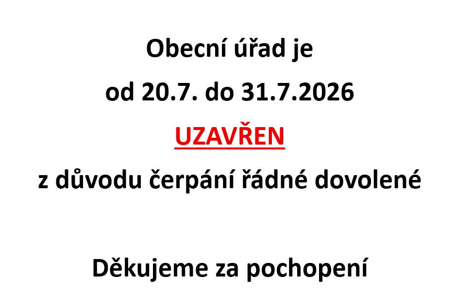 a uzavření obecního úřadu.