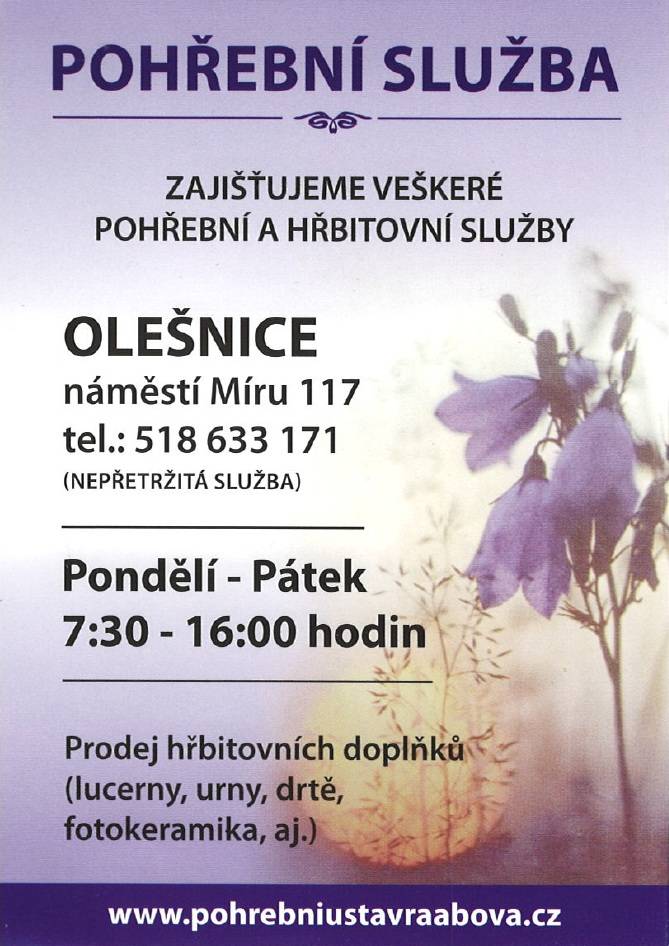 Pohřební služba od JUDr. Raabová.