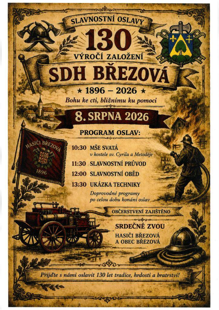 Oslavy 130 výročí založení SDH Březová