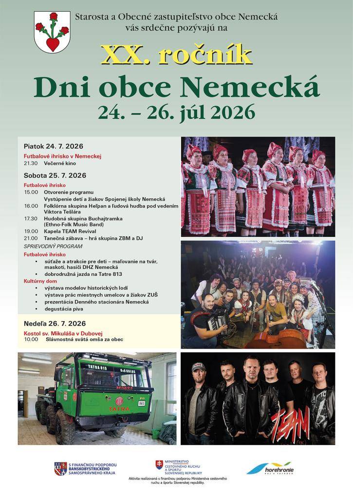 pozvánka na dni obce Nemecká