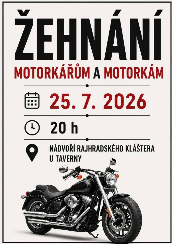 25.7.2026 20:00hod nádvoří rajhradského kláštera u Taverny