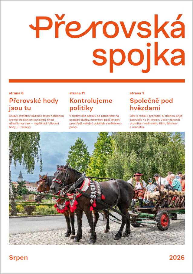 Vyšlo nové číslo měsíčníku Přerovská spojka K dispozici je nejen ve standardním formátu PDF, ale také ve formě  CHYTRÉHO ZPRAVODAJE,  který umožňuje pohodlné vyhledávání, sdílení nebo přirozené listování  –  podobně jako v tištěné verzi. Více informací o měsíčníku Přerovská spojka