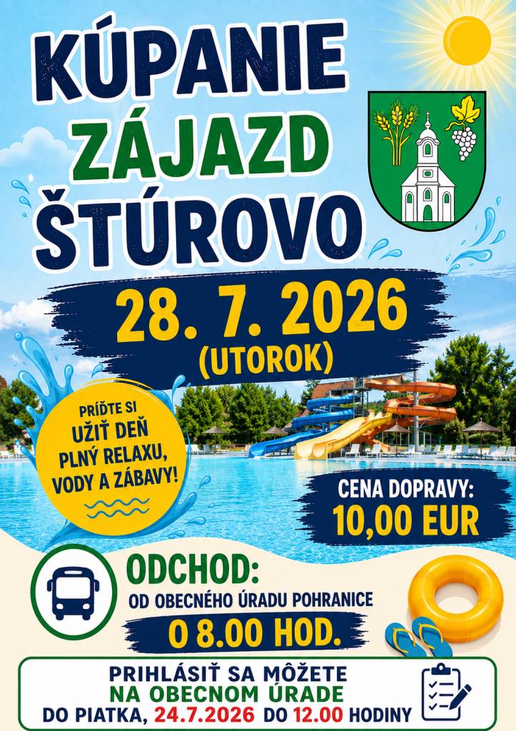 Kúpanie Štúrovo – pridajte sa k nám!  Celodenný výlet za oddychom a zábavou pre všetkých.  Párkányi fürdőzés  – Csatlakozzon hozzánk!  Töltsünk együtt egy kellemes napot pihenéssel, fürdőzéssel és kikapcsolódással!