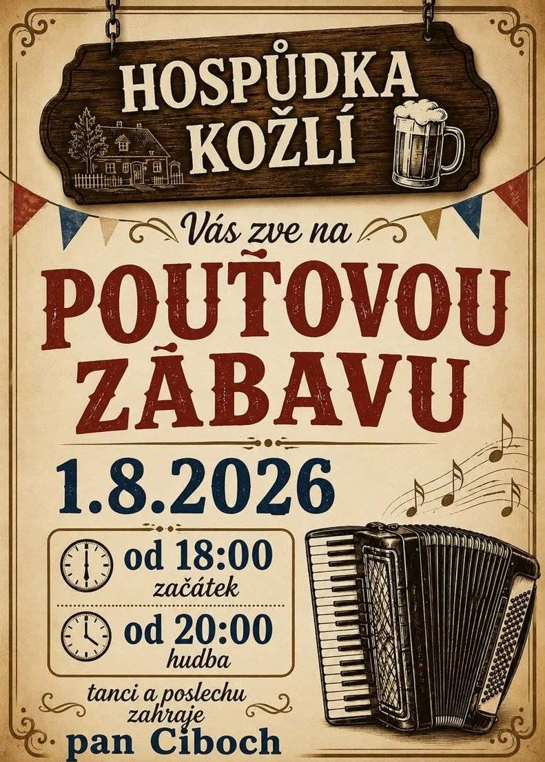 Srdečně Vás zveme na pouťovou zábavu!🕺💃