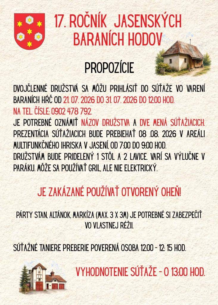 Ak máte chuť ukázať svoje kulinárske umenie, zabaviť sa a stať sa súčasťou jedného z najobľúbenejších podujatí v našej obci, neváhajte a prihláste svoje družstvo.