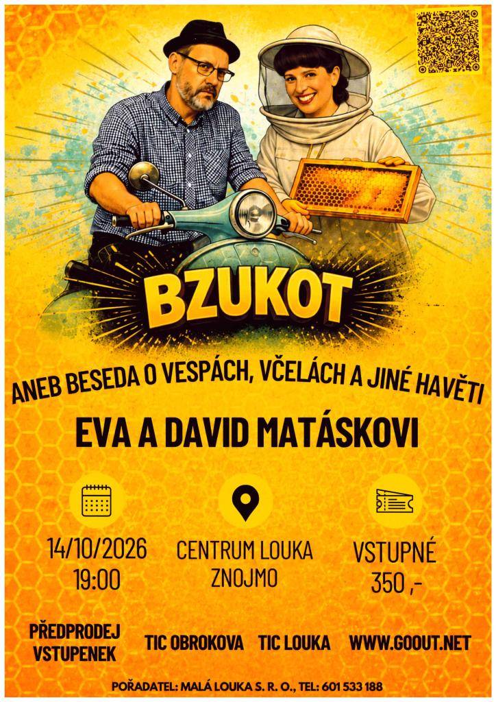 EVA A DAVID MATÁSKOVI  14. 10. 2026 v 19.00 hodin Centrum LOUKA Znojmo