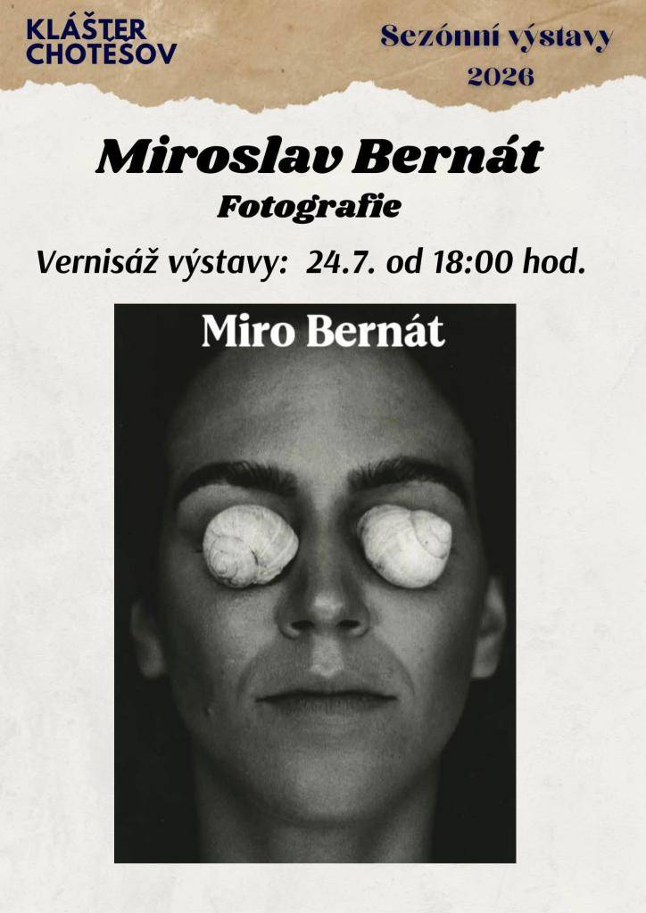 V pátek 24.7.2026 od 18:00 vernisáž výstavy fotografií M. Bernáta