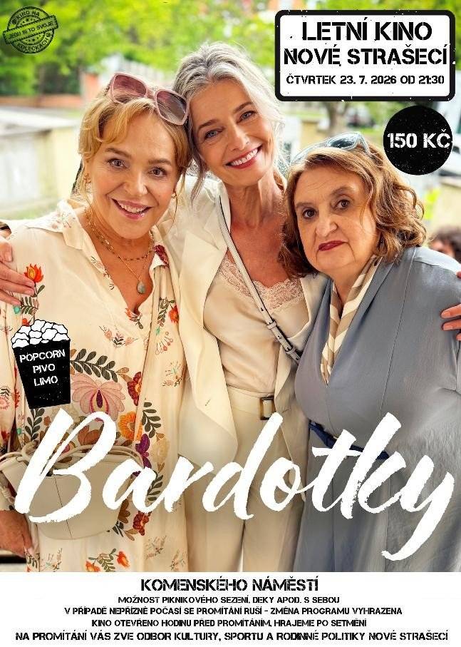 Zveme vás ve čtvrtek 23. července od 21:30 hodin na Komenského náměstí na promítání filmu BARDOTKY.