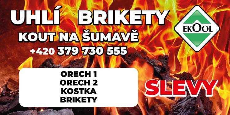 Uhelné sklady Ekool way Kout na Šumavě oznamují, že  probíhají letní slevy na uhlí. Objednávejte po – pá od 7:00 -15:30 hod. na tel.: 379 730 555 nebo osobně ve skladě v Koutě na Šumavě!