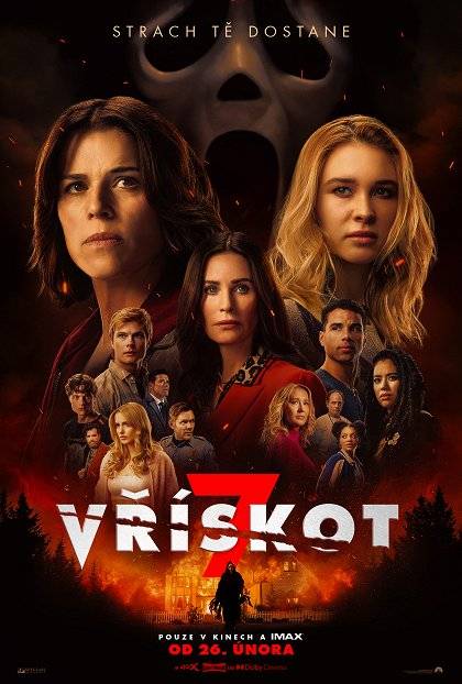 Hrají: Neve Campbell, Courteney Cox, Isabel May, Jasmin Savoy Brown, Mason Gooding, Roger L. Jackson, Anna Camp, Joel McHale, Celeste O'Connor, Sam Rechner (  114 min / české titulky  USA 2026 Horor  Nevhodné pro nezletilé osoby do 15 let