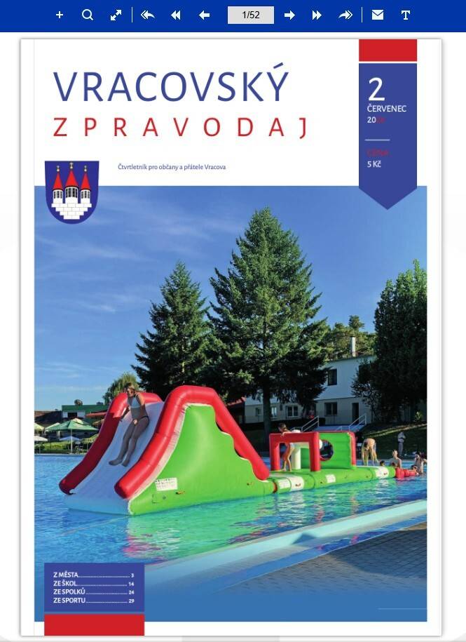 Někdo nedá dopustit na papírovou podobu, jiný upřednostňuje čtení v digitální formě. V případě Vracovského zpravodaje máte opět možnost volby! K tištěnému vydání, které vyšlo nedávno, nyní přibyla také elektronická verze letního čísla, kterou si tak můžete pohodlně zobrazit na mobilním telefonu, tabletu či počítači – kdykoliv a odkudkoliv.   Na 52 celobarevných stranách mimo jiné najdete:    informace o zásadních investičních akcích a projektech města  zprávy ze zasedání zastupitelstva města  společenskou kroniku  zprávu o hospodaření města za rok 2025  novinky z Městského kulturního klubu, knihovny a infocentra  informace o projektu nového bydlení pro mladé rodiny  zprávy z vracovské farnosti  aktuality ze základní a mateřské školy  ohlédnutí za činností místních spolků a organizací  informace ze SVČ Dúbrava  bohatou sportovní rubriku se zprávami z našich klubů a oddílů  okénko do okolní přírody  oblíbené trénování paměti  vzpomínání nad stránkami Vesnických novin obce Vracova z roku 1959  fotografie z jízdy králů z 80. let minulého století   Elektronickou verzi si můžete otevřít tady: zpravodaj.munipolis.cz/mestovracov/02-2026/  Přejeme Vám příjemné čtení a krásné, slunečné letní dny!