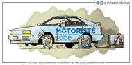 Motoristé a páté hranaté kolo u jejich vozu