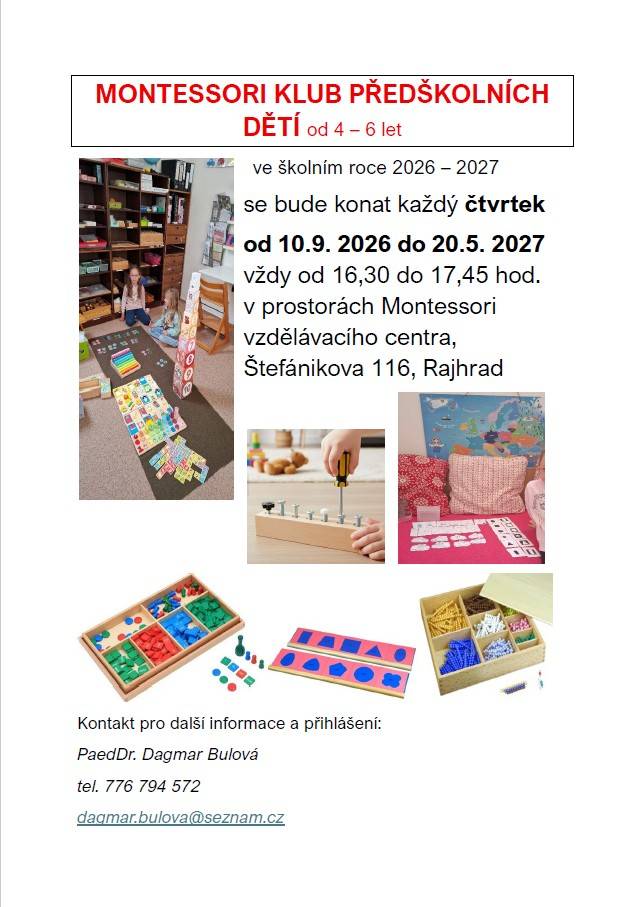 ve školním roce 2026 - 2027 se bude konat každý čtvrtek od 10.9.2026 do 20.5.2027 od 16:30 do 17:45