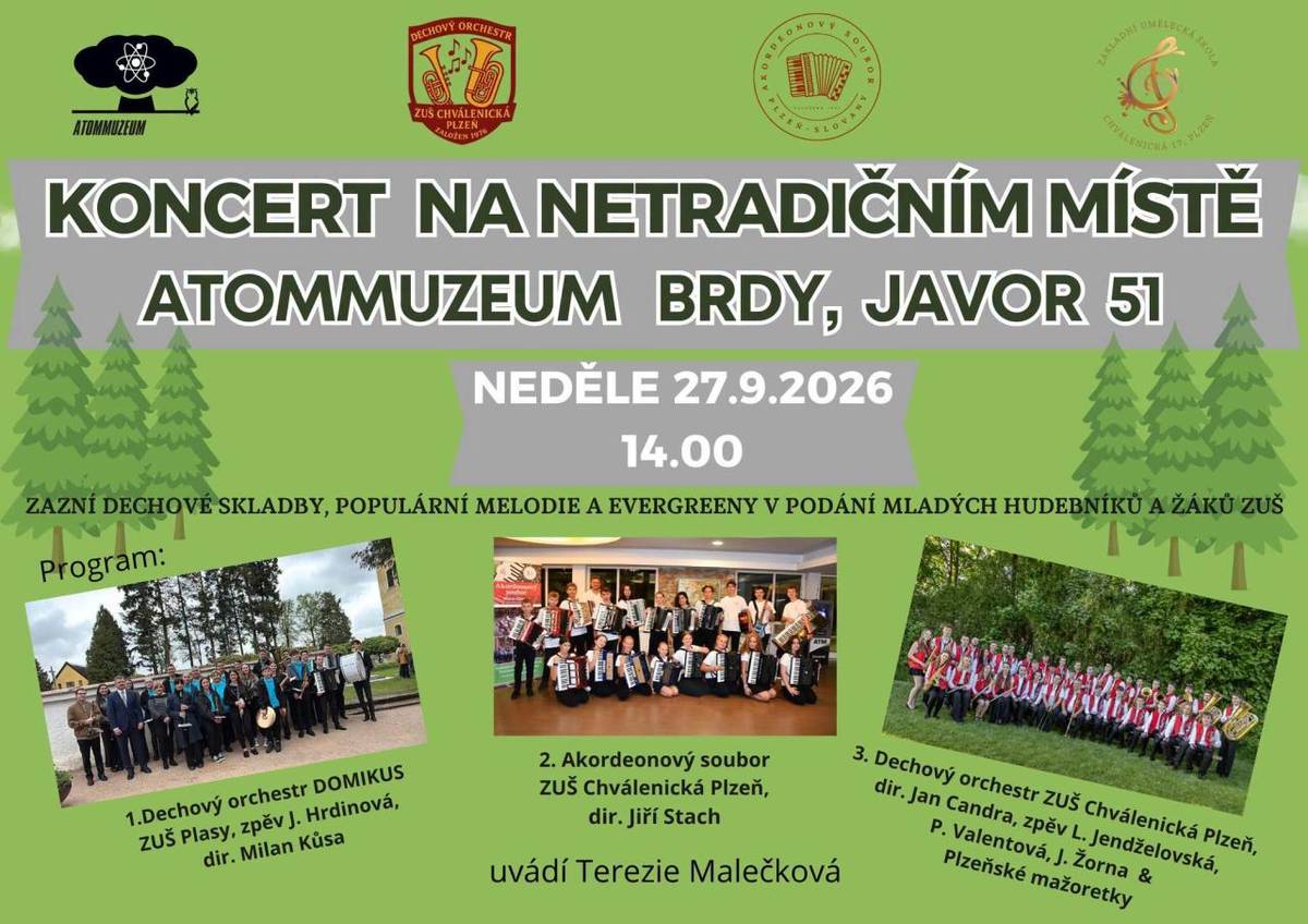 ATOMMUZEUM zve na KONCERT NA NETRADIČNÍM MÍSTĚ