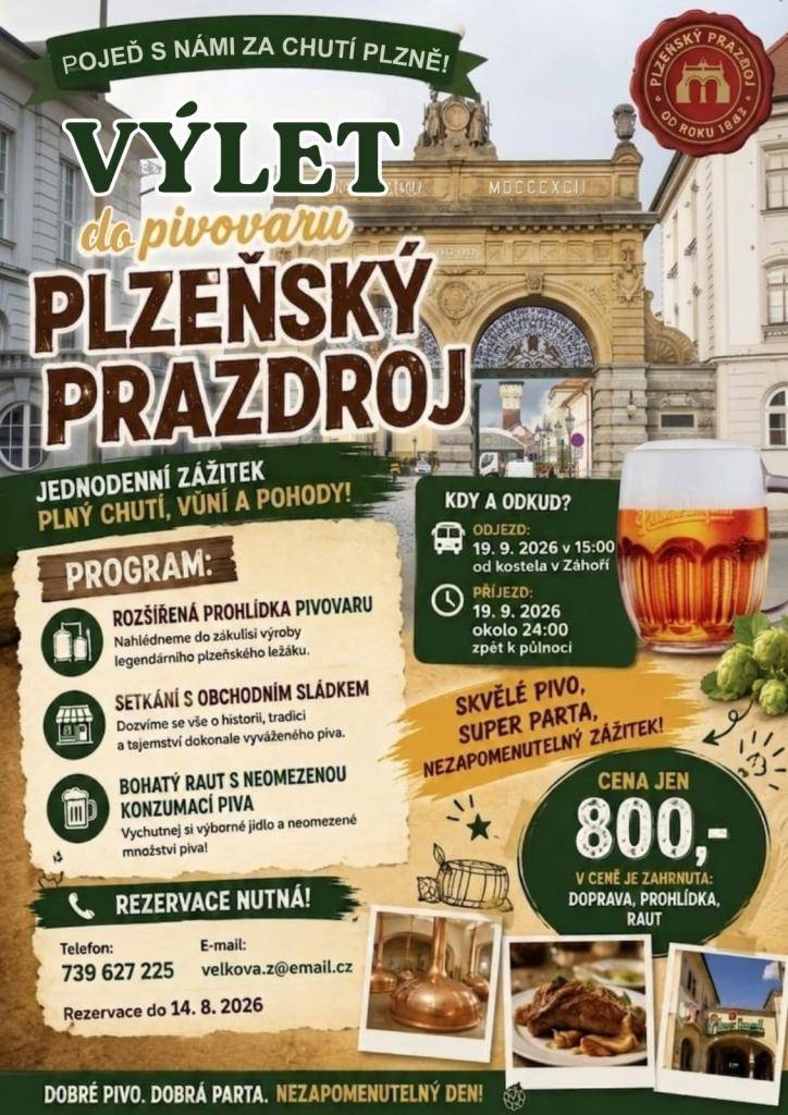 Připojte se k nám na jedinečný jednodenní zážitek plný chutí a pohody, který se uskuteční 19. září 2026. Během akce se setkáte se sládkem a podíváte se do zákulisí výroby plzeňského ležáku. Těšit se můžete na bohatý raut s neomezenou konzumací jídla a piva.