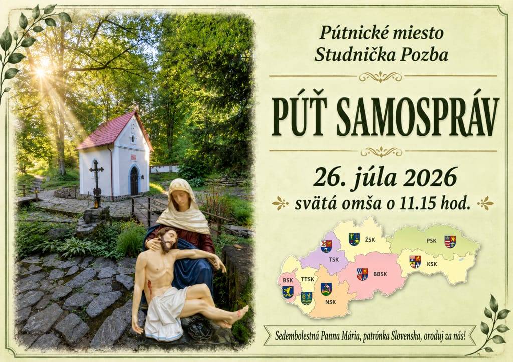 Dňa 26. júla 2026 sa uskutoční púť samospráv, ktorá začne svätou omšou o 11.15 hod. v našom historickom pútnickom mieste.
