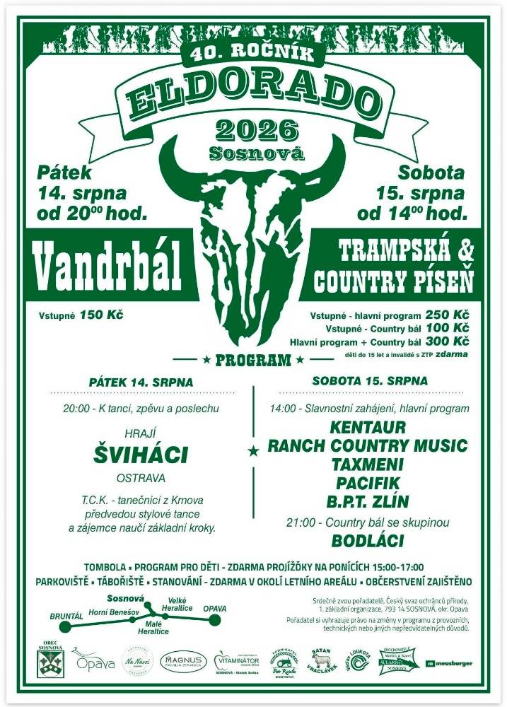 Jubilejní 40. ročník přehlídky trampské a country písně se uskuteční tento rok ve dnech 14. až 15. srpna.