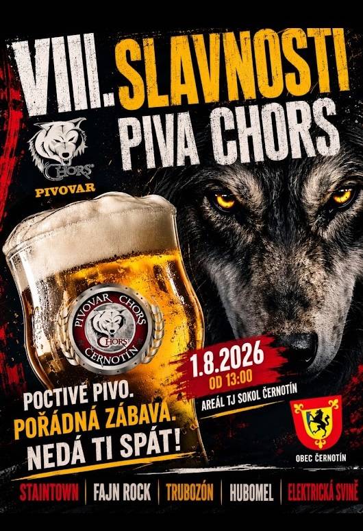 Slavnosti pivovaru Chors - sobota 1.srpna.