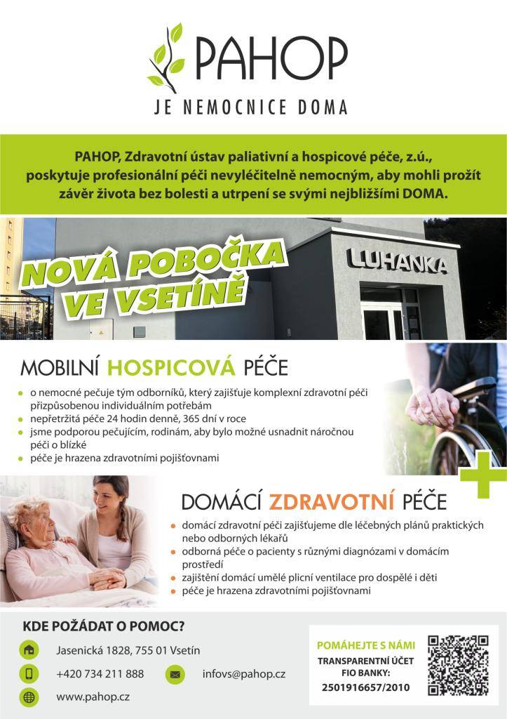 abídka nové mobilní hospicové péče a domácí zdravotní péče