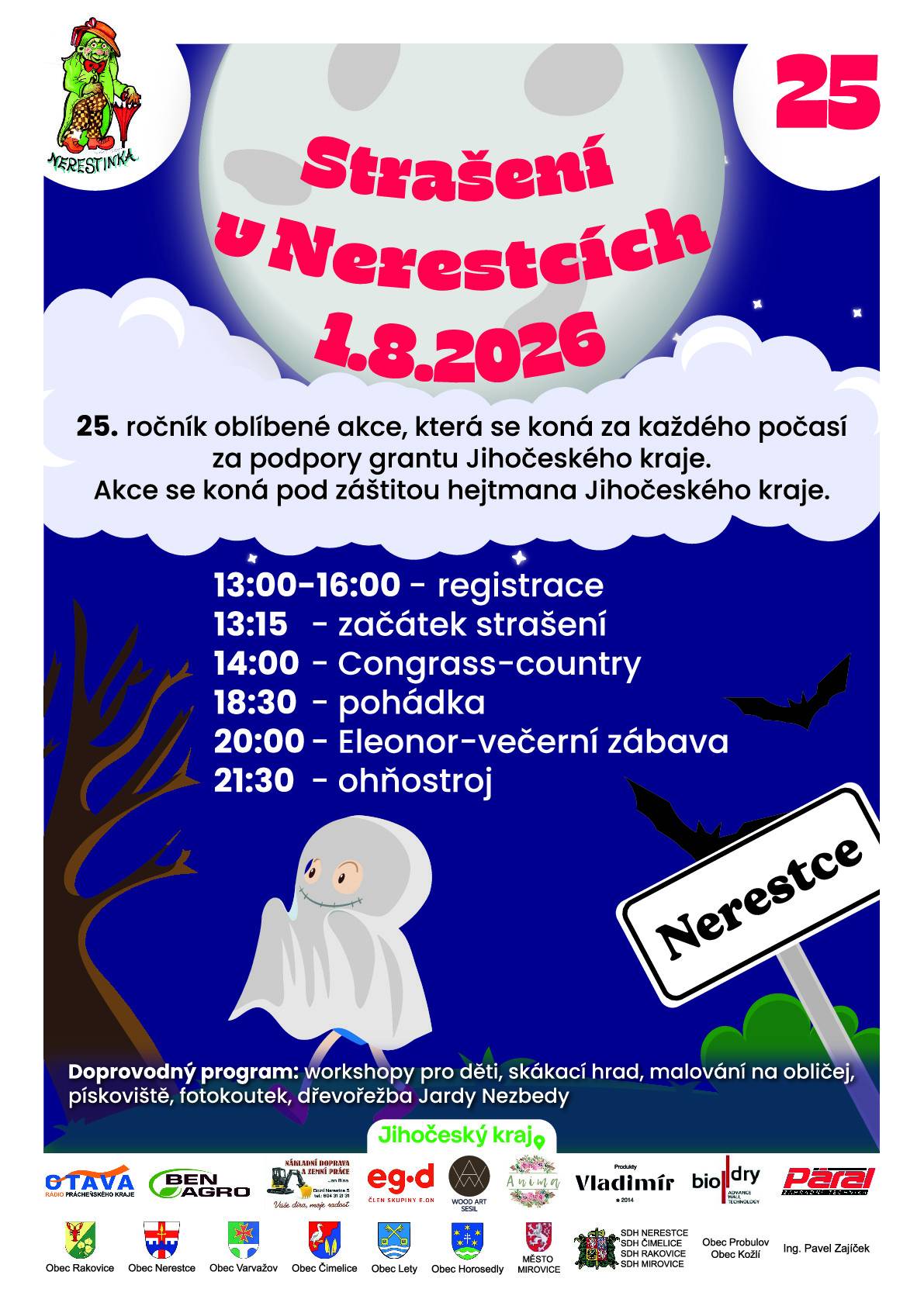 Strašení v Nerezcích  1. 8. 2026