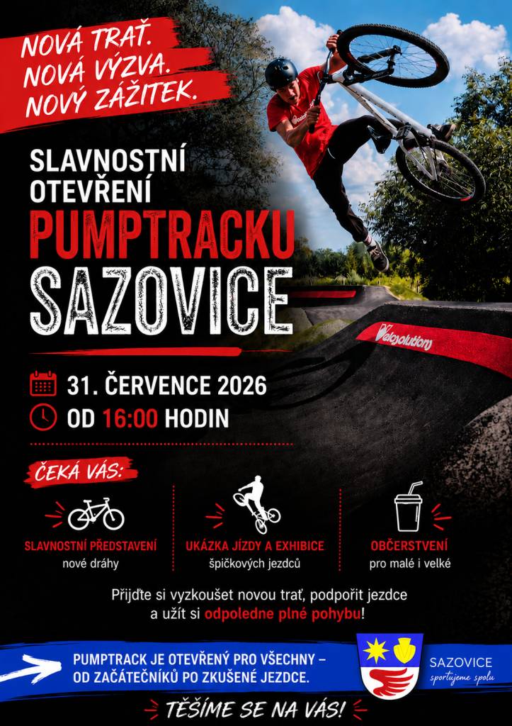Obec Sazovice Vás zve: