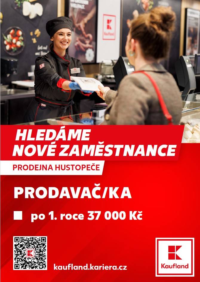 Společnost Kaufland hledá pro svoji prodejnu v Hustopečích nové zaměstnance na pozici prodavač/ka.