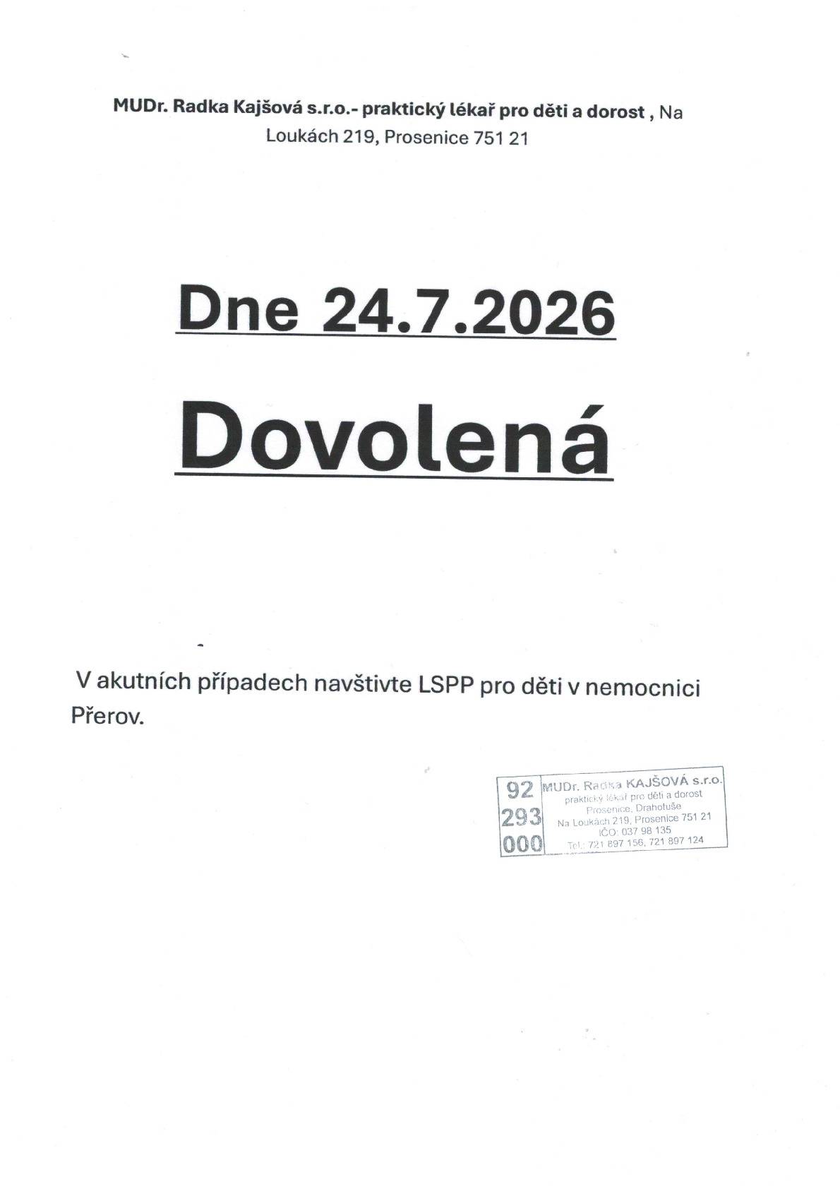 Viz příloha.