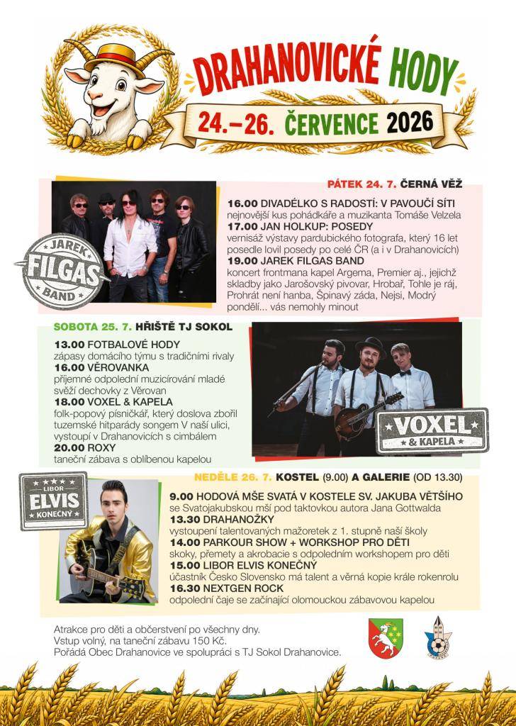 Drahanovické hody 24. - 26. července 2026