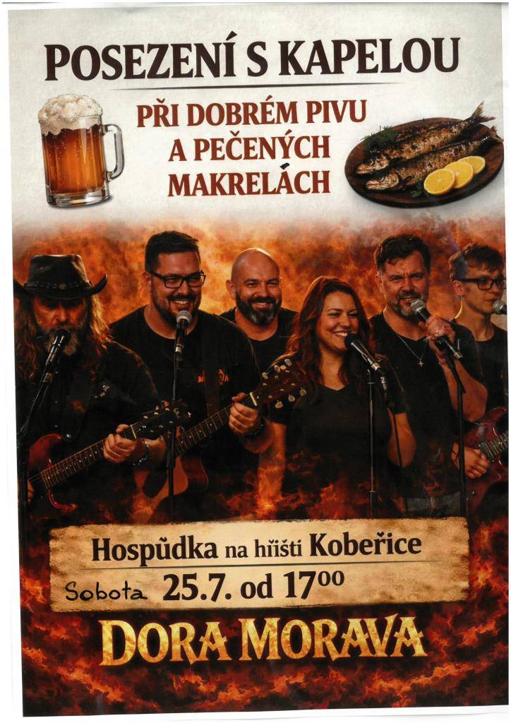 Hospůdka na hřišti Kobeřice   25.7. od 17:00 hod.
