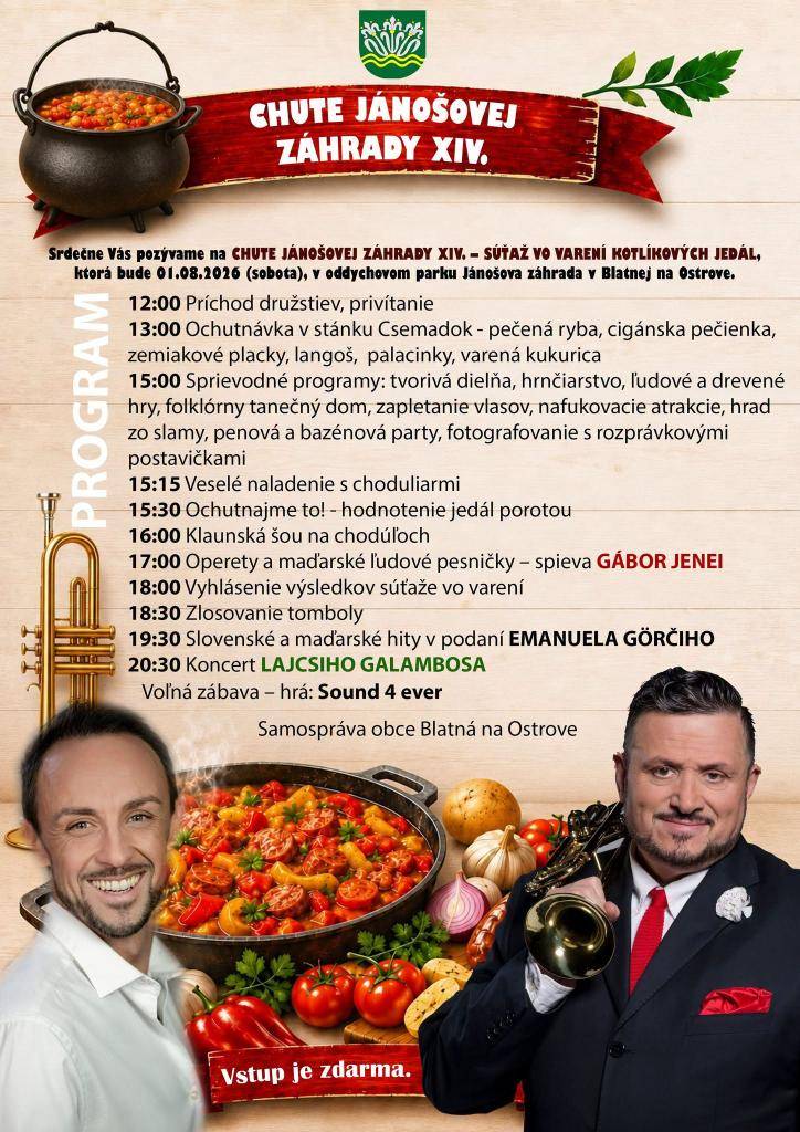 festival kotlíkových jedál dňa 1.8.2026