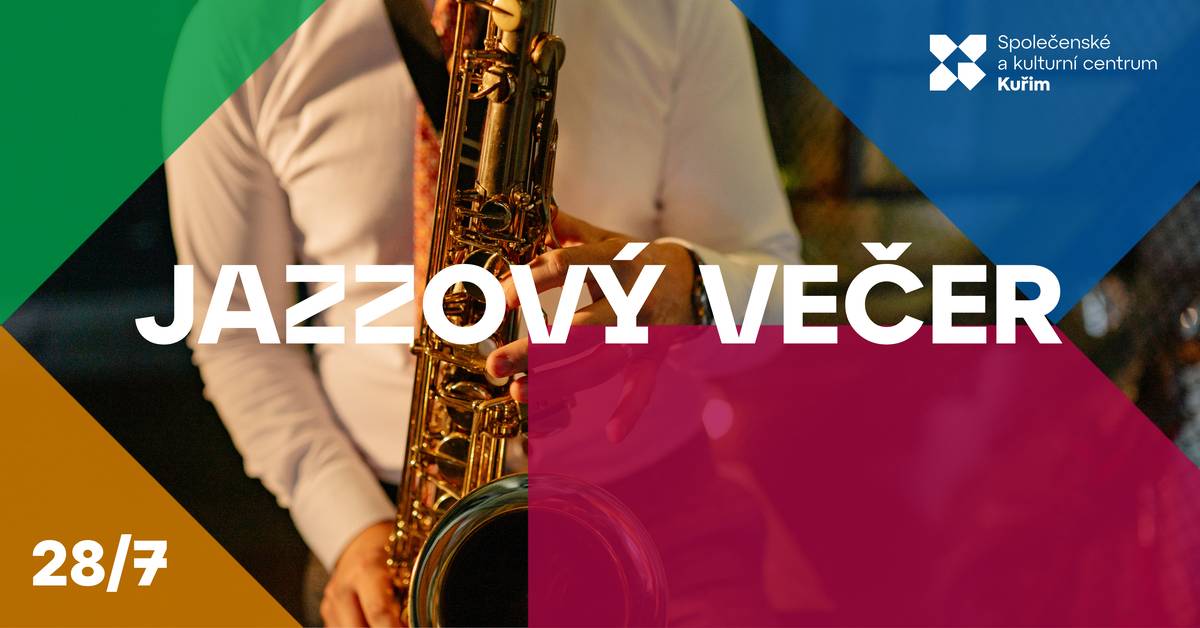 Přijďte načerpat pohodovou atmosféru, uvolnit se a nechat starosti na chvíli stranou. Čeká vás letní večer plný jazzových rytmů a skvělé hudby. 🎷 📆 28. července v 18:00 📌 Areál Základní škola Jungmannova Kuřim 🥂 Občerstvení zajištěno Více informací na www.kulturakurim.cz