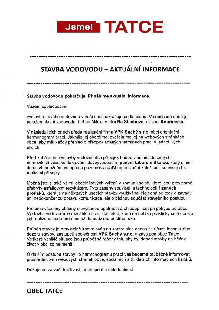 aktuální informace