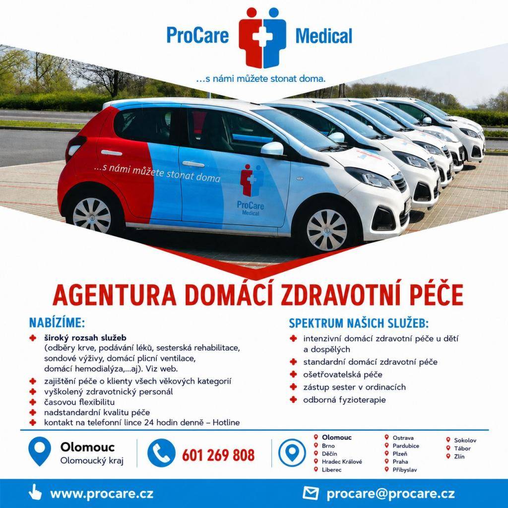 ProCare Medical poskytuje odbornou domácí zdravotní péči dětem, dospělým i seniorům. Zajišťujeme široké spektrum zdravotních a ošetřovatelských služeb, rehabilitaci i specializovanou péči přímo v domácím prostředí.