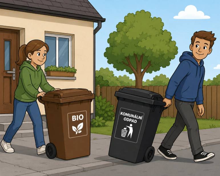 Vzhledem k uzavírce komunikace mezi Dolínkem a Panenskými Břežany (od 20. 7. do 25. 9. 2026) bude nutné po dobu rekonstrukce komunikace stahovat všechny nádoby na bio a komunální odpad vždy v podvečer před svozovým dnem na chodník rozhraní křižovatky ulic Břežanská a Čenkovská. Děkujeme za pochopení a spolupráci.