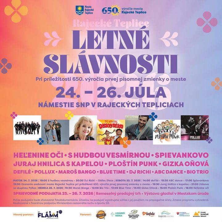 od 24.7.2026-26.7.2026-Námestie SNP Rajecké Teplice