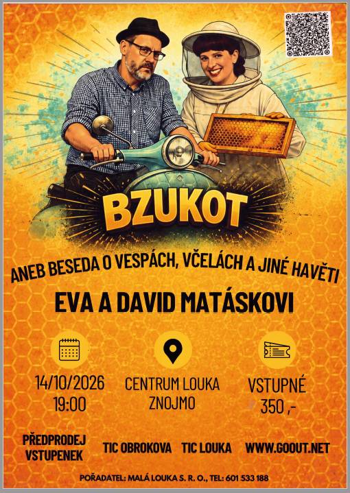 aneb beseda o vespách, včelách  a jiné havěti.   14.10.2026 Centrum Louka Znojmo