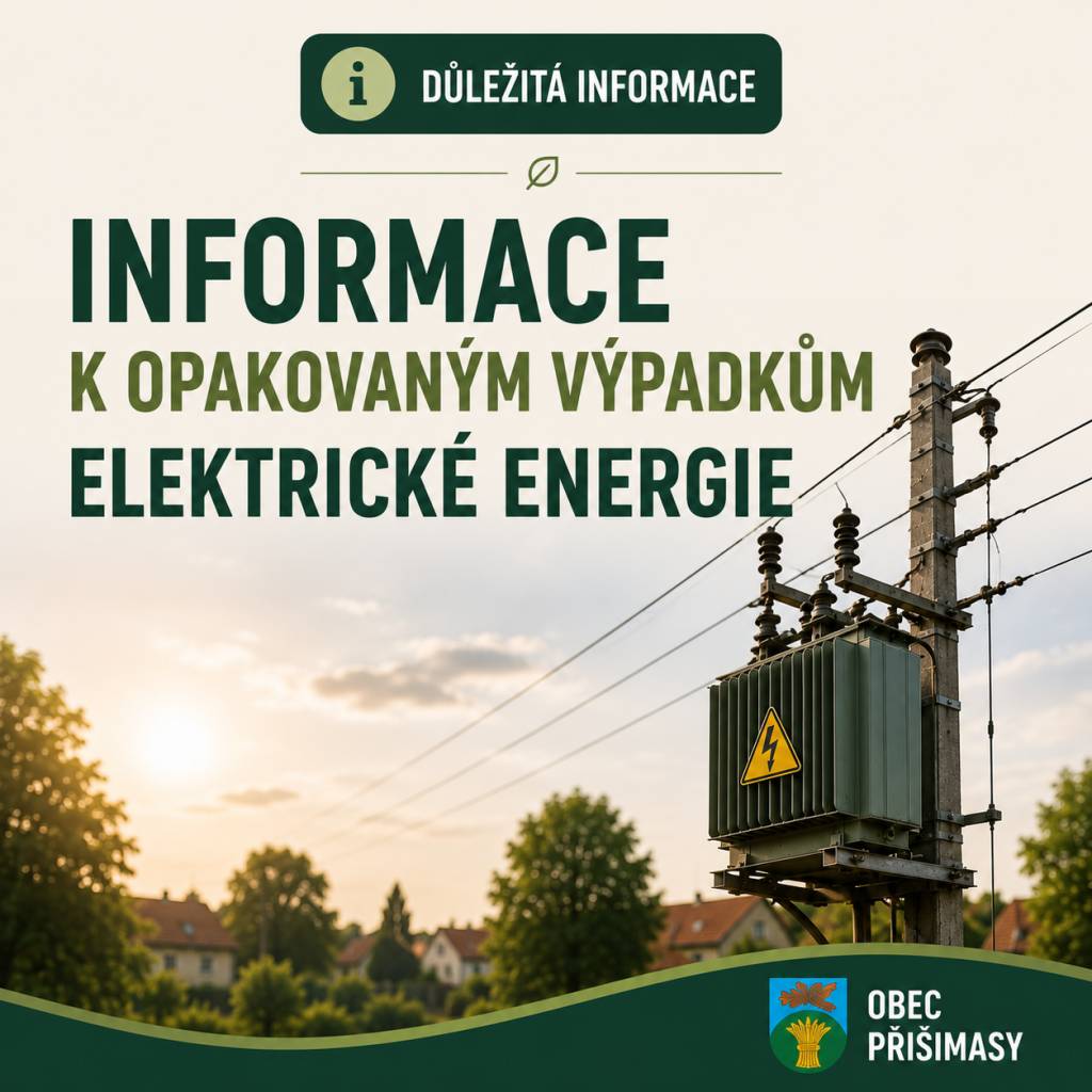 V části obce dochází k opakovaným výpadkům elektrické energie. Obec je v každodenním kontaktu se společností ČEZ. Podle dostupných informací jsou výpadky způsobeny závadou u trafostanice. O dalším vývoji vás budeme průběžně informovat.