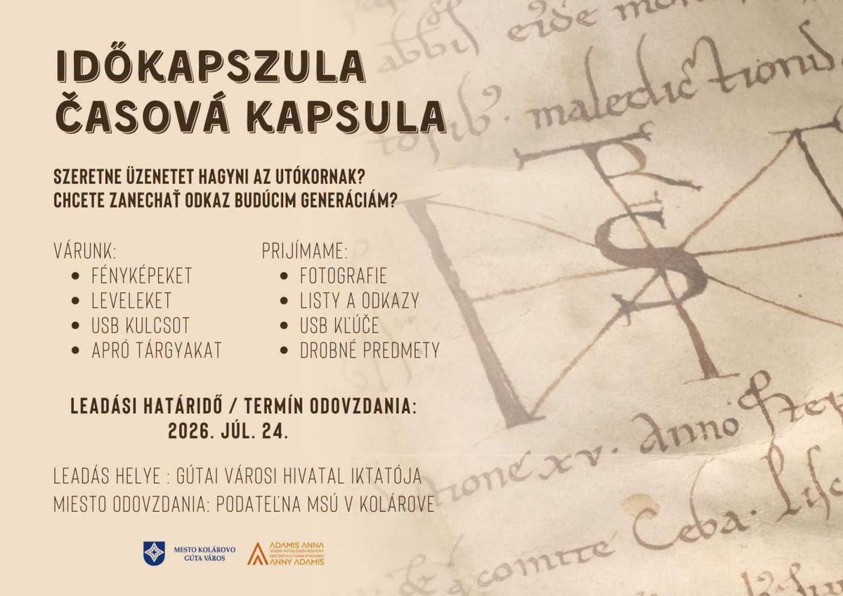 Mesto Kolárovo dosiahlo ďalší významný míľnik: na kruhovom objazde na kostolnom námestí bude už čoskoro osadená socha nášho prvého svätého kráľa, svätého Štefana. Do jej vnútra umiestnime časovú kapsulu, ktorá uchová odkazy a spomienky pre budúce generácie.