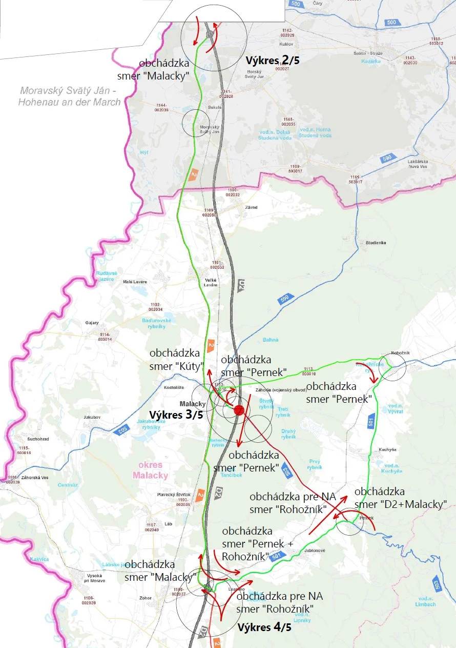 Správa ciest Bratislavského samosprávneho kraja od 24. júla 2026 realizuje rekonštrukciu mostného objektu M5142 na diaľničnej križovatke Malacky, čo si vyžiada dočasné dopravné obmedzenia.