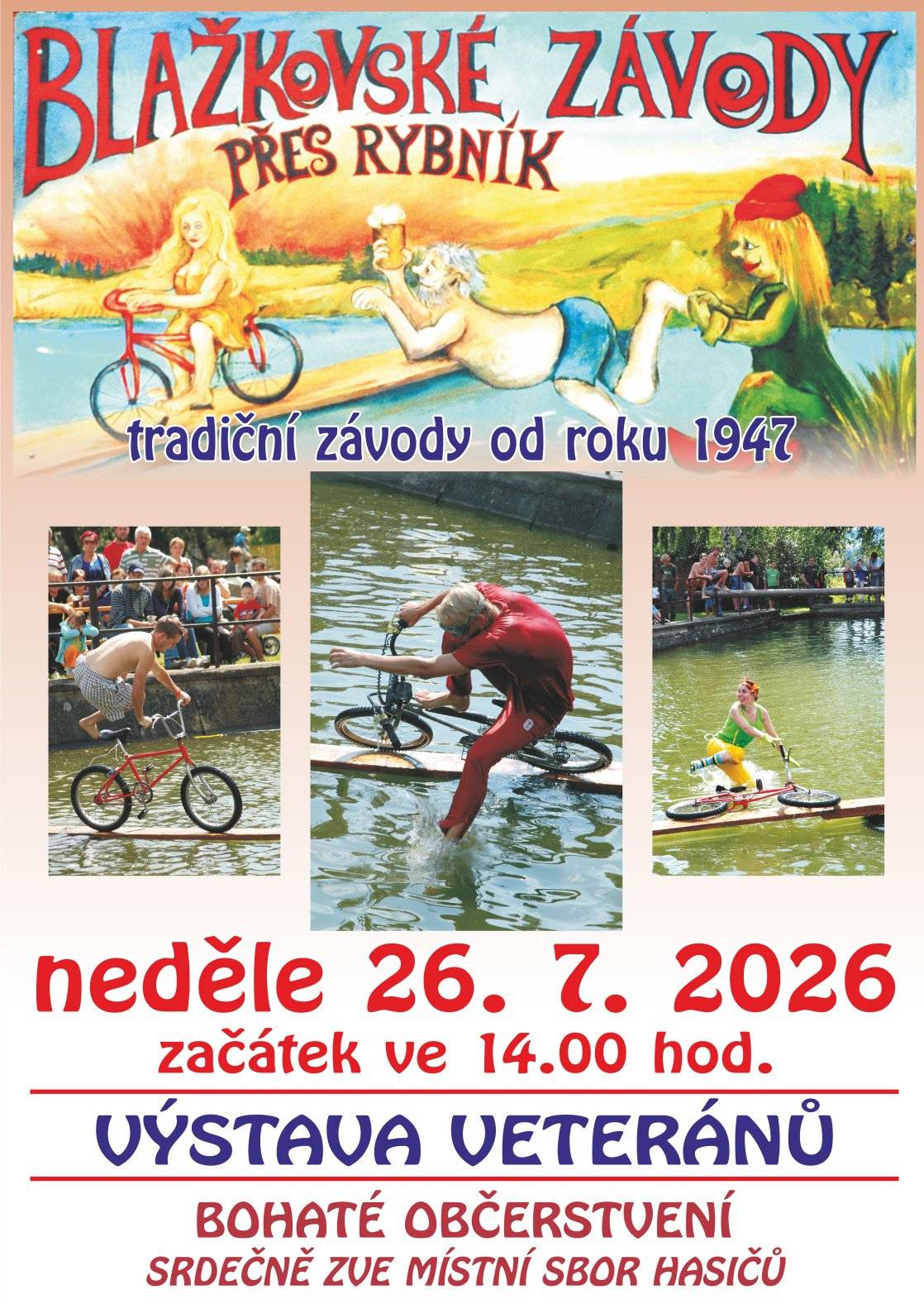 Pojďte se pobavit za našimi sousedy, v neděli 26. 7. 2026 od 14 hodin.
