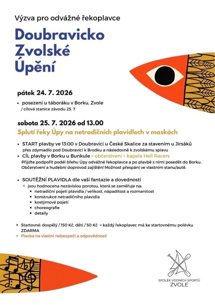 Doubravicko-Zvolské Úpění program