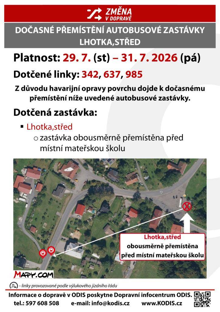 od středy 29. 7. 2026 do pátku 31. 7. 2026