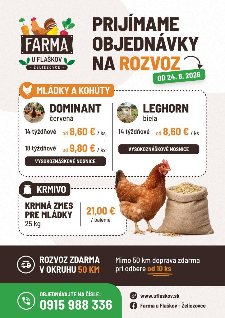 V prílohe plagáty s informáciami na objednávky hydiny