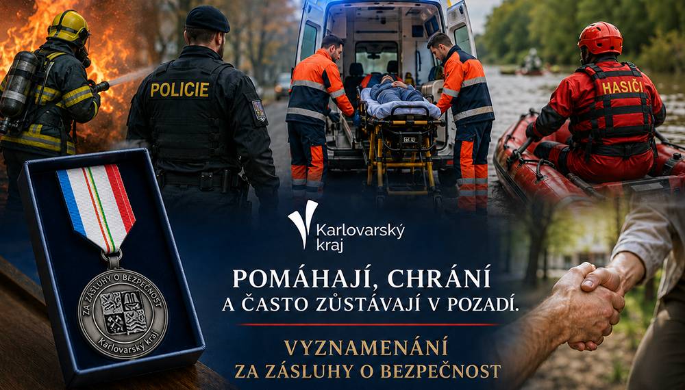 Mimořádné činy i dlouholetá služba druhým si zaslouží uznání. Karlovarský kraj proto tradičně vyhlašuje nominace na Vyznamenání za zásluhy o bezpečnost. Tím oceňuje osobnosti, které svým pohotovým a statečným jednáním pomohly při situacích ohrožujících život či zdraví, působí ve složkách Integrovaného záchranného systému nebo dlouhodobě přispívají k jejich rozvoji. Svého kandidáta můžete navrhnout i vy. „Jsou lidé, kteří neváhají udělat krok vpřed ve chvíli, kdy ostatní ustupují. Někdy je to součást jejich každodenní služby, jindy rozhodnutí v jediné vteřině, které může zachránit lidský život. Ať už nosí uniformu, nebo se ocitnou ve správný čas na správném místě, spojuje je odvaha, obětavost a ochota pomoci druhým, aniž by za to očekávali uznání. Právě proto považuji za důležité, abychom jejich příběhy připomínali a dali jim najevo, že si jejich nasazení skutečně vážíme. Budu rád, když nám veřejnost pomůže najít osobnosti, které si Vyznamenání za zásluhy o bezpečnost skutečně zaslouží,“ uvedl hejtman Karlovarského kraje Petr Kubis. Ocenění je určeno lidem, kteří se mimořádným činem nebo dlouhodobou činností významně zasloužili o bezpečnost obyvatel v našem regionu. Získat jej mohou nejen příslušníci složek Integrovaného záchranného systému, policisté či strážníci, ale také dobrovolníci a další lidé, kteří svým jednáním přispěli k ochraně života, zdraví, majetku nebo veřejného pořádku. Návrhy mohou do 31. srpna 2026 podávat složky Integrovaného záchranného systému, členové Rady a Zastupitelstva Karlovarského kraje i široká veřejnost. Stačí vyplnit nominační formulář dostupný na webové stránce věnované Vyznamenání za zásluhy o bezpečnost, kde zájemci naleznou také podrobné informace o podmínkách ocenění. O držitelích ocenění rozhodne Rada Karlovarského kraje. Slavnostní předání Vyznamenání za zásluhy o bezpečnost se uskuteční letos v říjnu.
