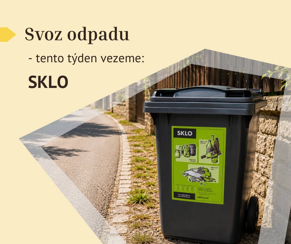 Ve středu 29. 07. 2026 proběhne v obci Pátek svoz tříděného odpadu - SKLA - od jednotlivých nemovitostí.
