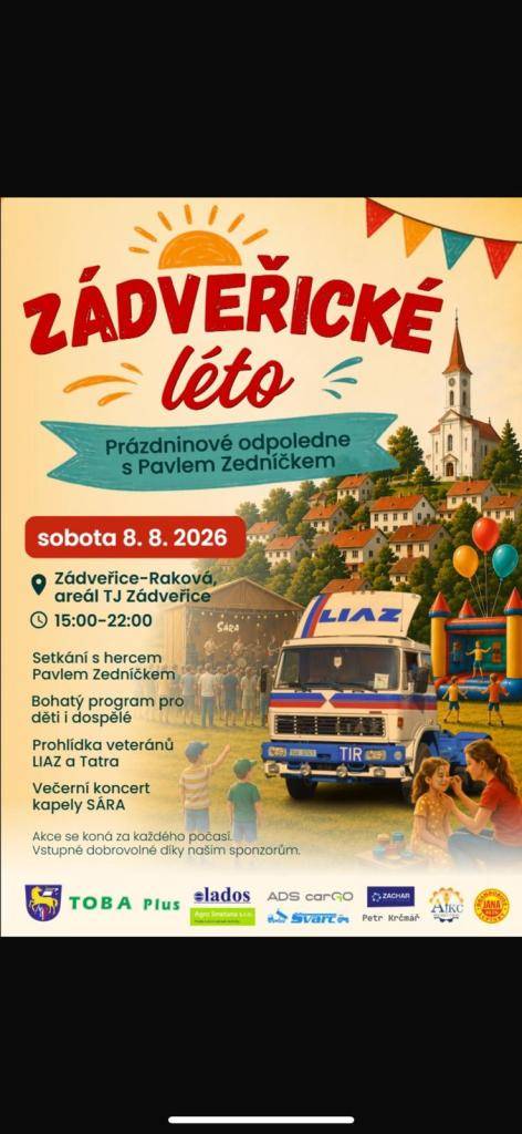 Pozvánka na ZÁDVEŘICKÉ LÉTO