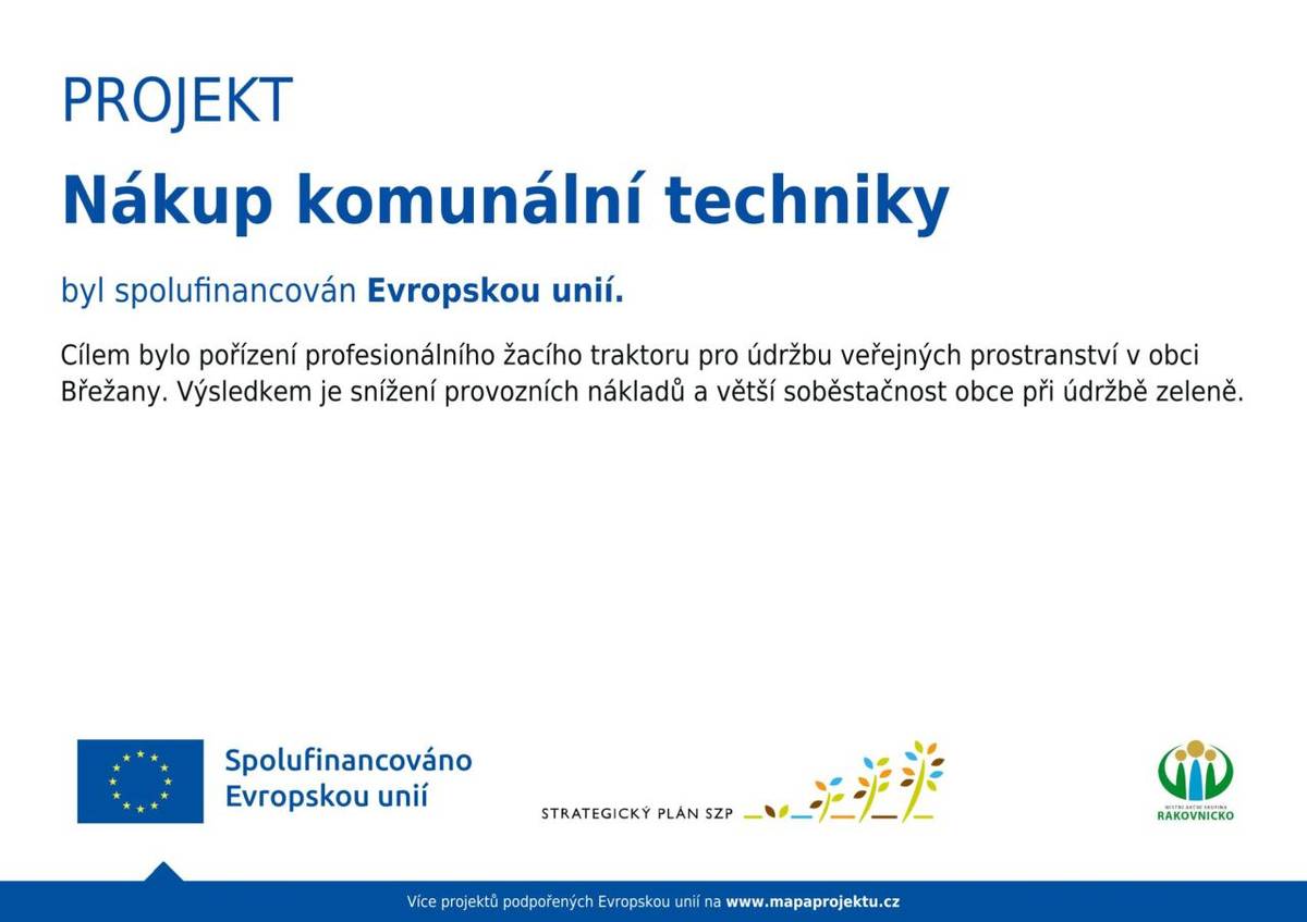 Nákup komunální techniky